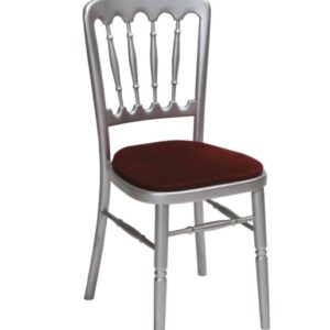 SBC - Silver Banquet Chair - Black Seat Pad