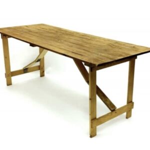 Rustic Trestle Table - 6ft x 2'6" wide - Wooden traditional wooden legs