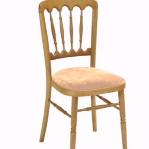 NBC - Natural Banquet Chairs - ivory seat pads