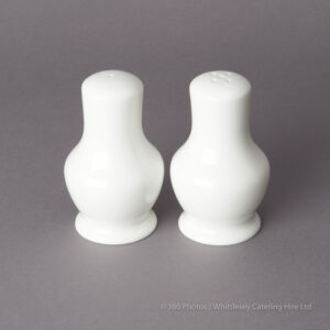 White China Cruets - salt and pepper pair (not filled)