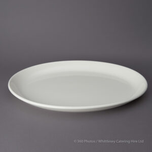 White China Meat Flats - Oval - Large 20"