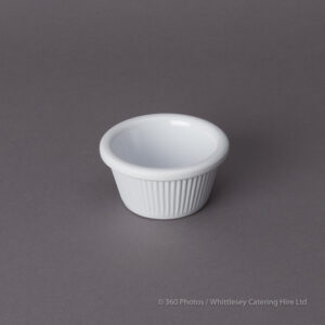 White Malemine Mustard Pot