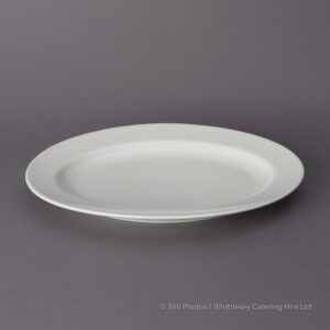 White China Oval Plate - 12"