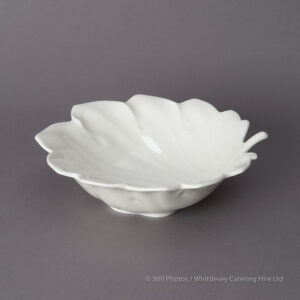 White China Serving Dish - Leaf