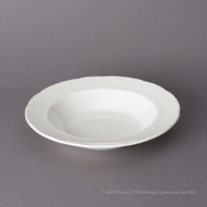 White China Soup Plate (packed in 10s)