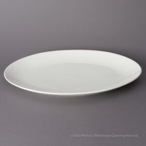 White China Meat Flat - Oval 16"