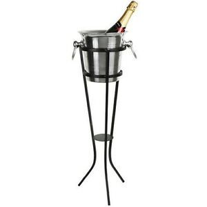 Black Wrought Iron Wine Bucket Stand
